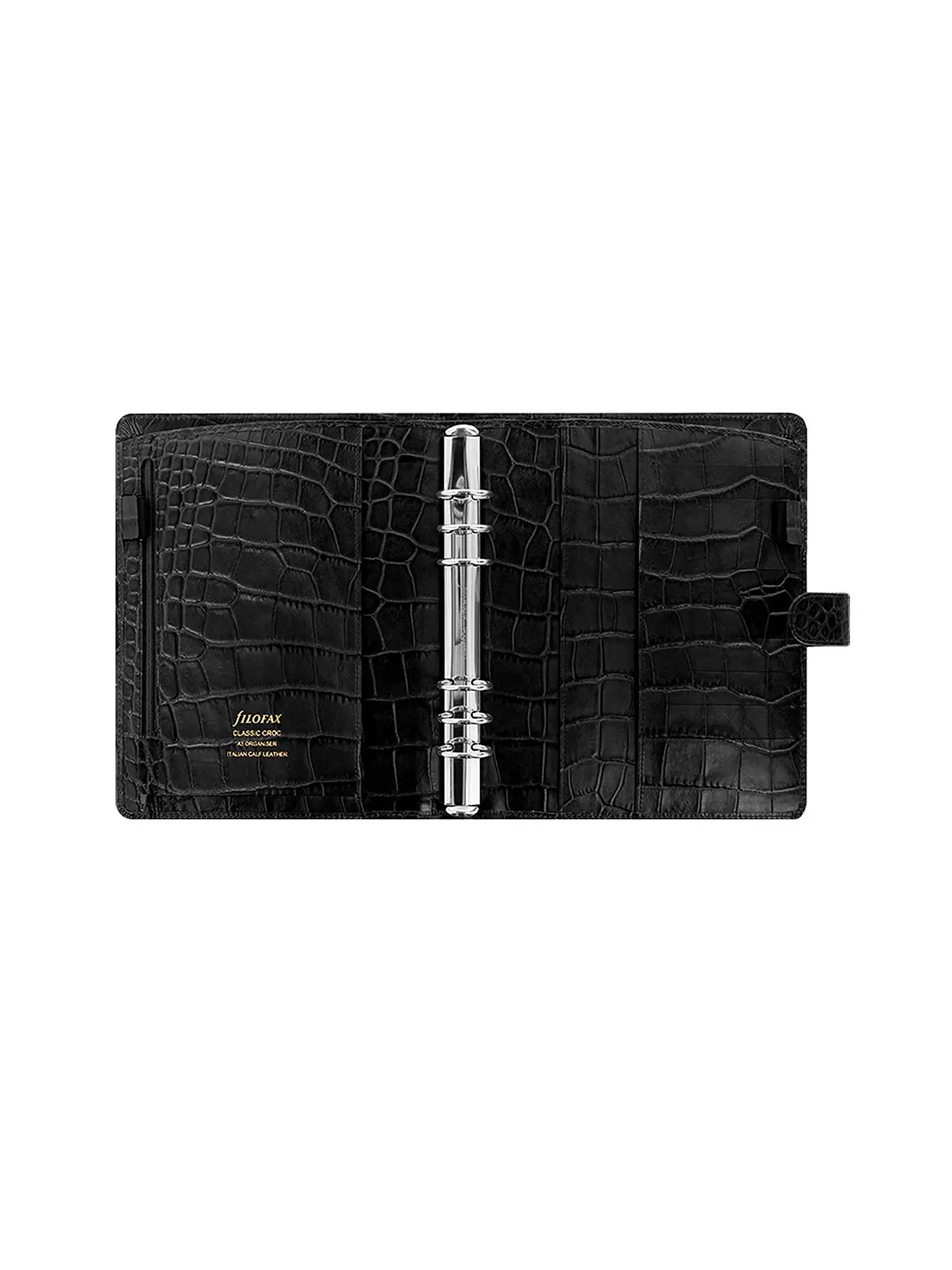 FILOFAX | Classic Croc A5 Organiser | schwarz