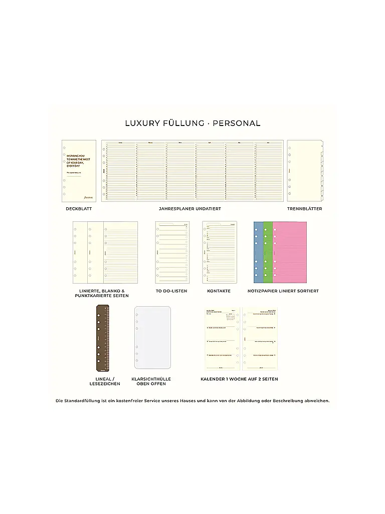 FILOFAX | Heritage Personal Organiser Black | schwarz
