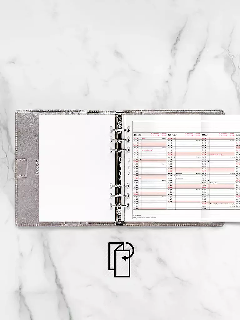 FILOFAX | Kalendereinlage Jahresplaner deutsch A5 2026 | weiss