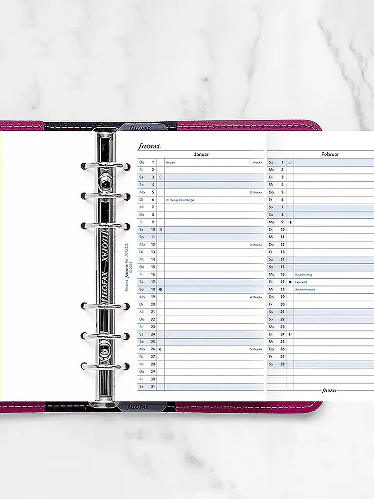FILOFAX | Kalendereinlage Jahresplaner Deutsch Personal 2026 | weiss