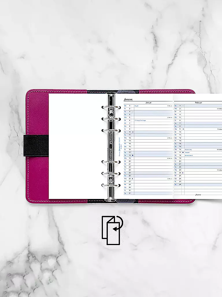 FILOFAX | Kalendereinlage Jahresplaner Deutsch Personal 2026 | weiss