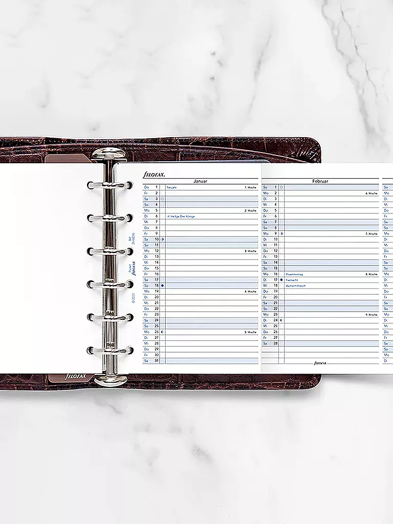 FILOFAX | Kalendereinlage Jahresplaner Deutsch Pocket 2026 | weiss