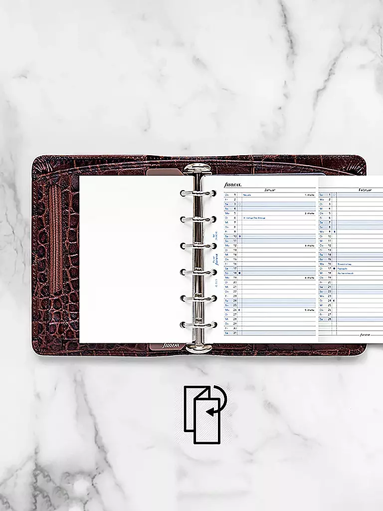 FILOFAX | Kalendereinlage Jahresplaner Deutsch Pocket 2026 | weiss
