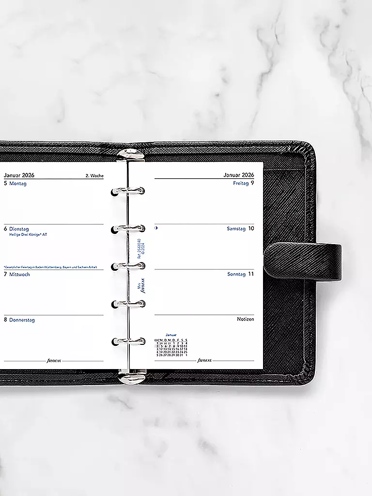 FILOFAX | Kalendereinlage Mini Woche Deutsch 2026  | weiss