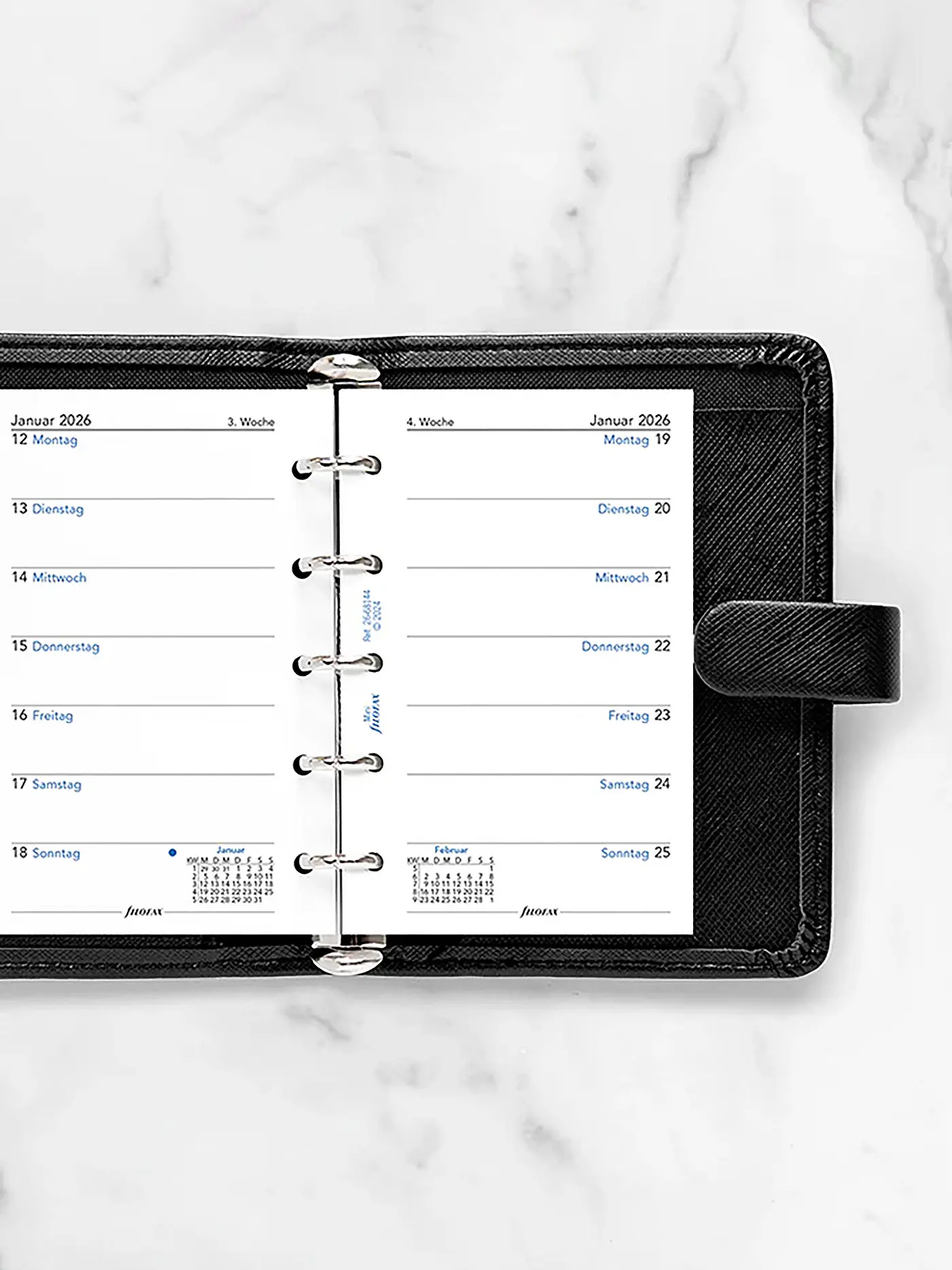 FILOFAX | Kalendereinlage Mini Woche Deutsch 2026  | weiss