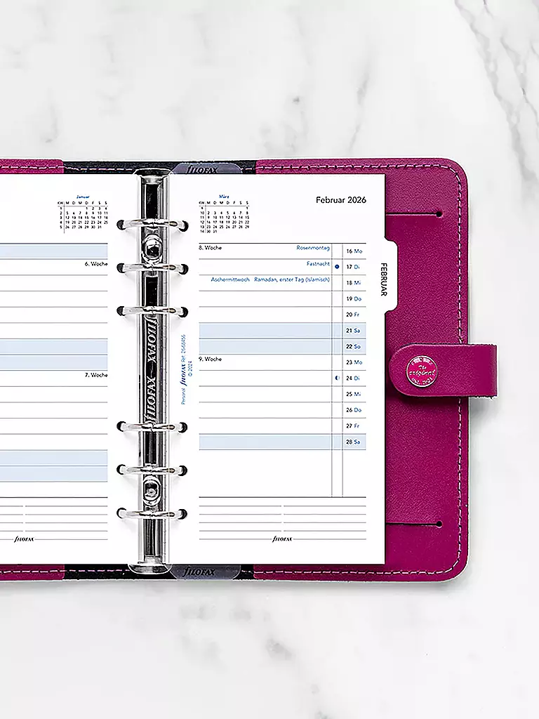 FILOFAX | Kalendereinlage Monat Deutsch Personal 2026 | weiss