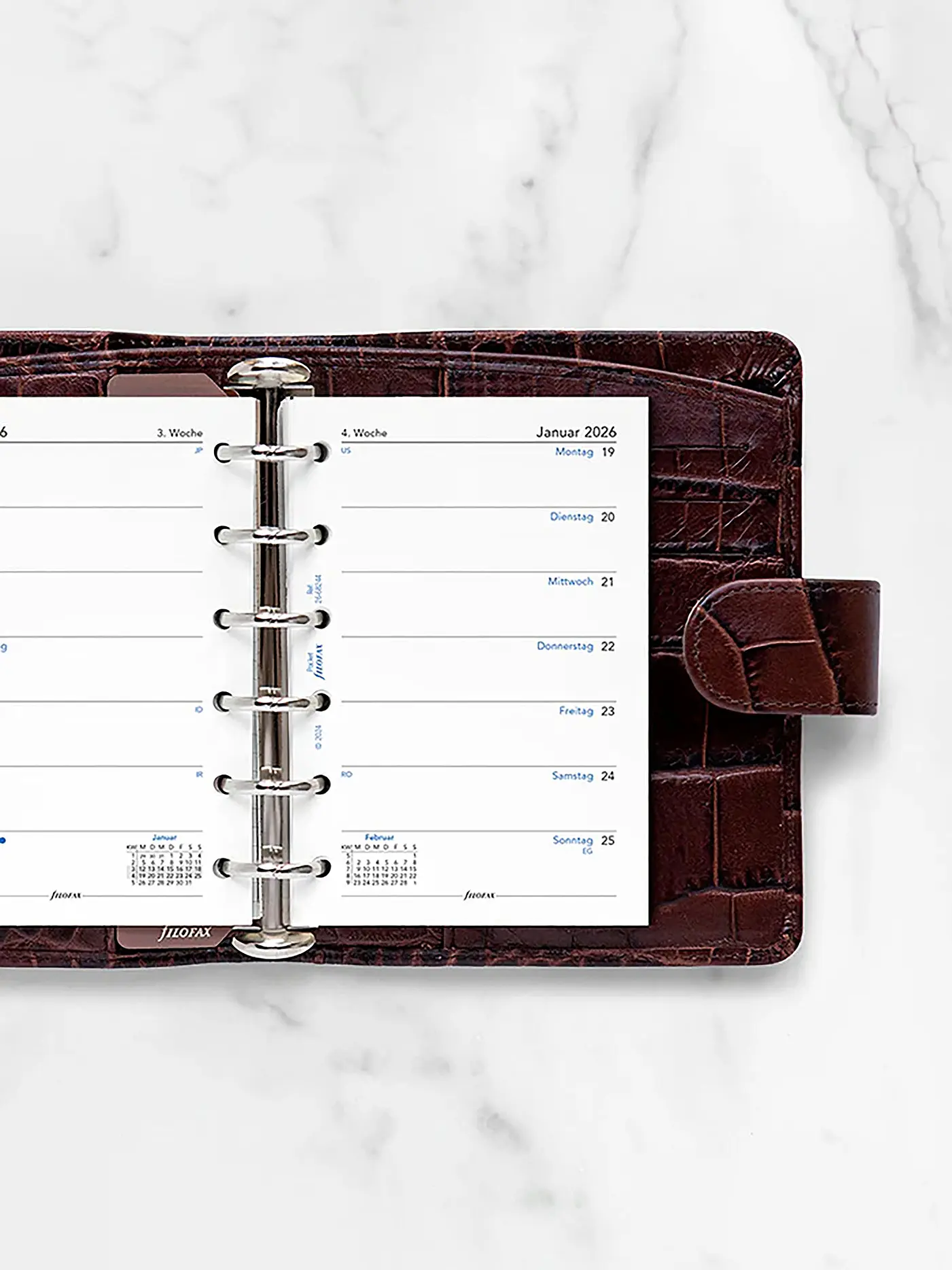 FILOFAX | Kalendereinlage Pocket Woche 2026 Deutsch | weiss