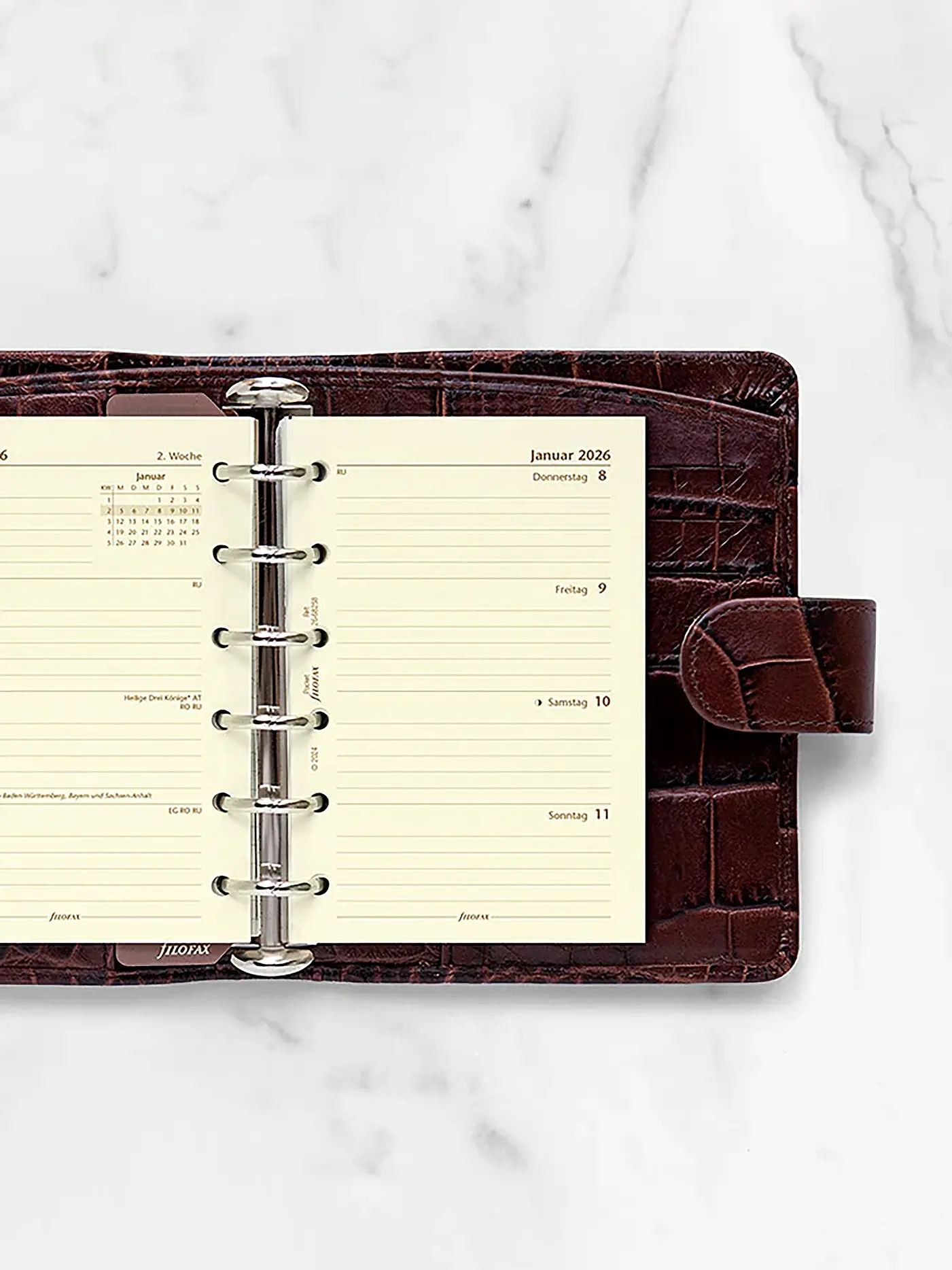 FILOFAX | Kalendereinlage Pocket Woche 2026 Deutsch | weiss