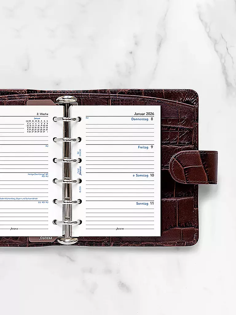 FILOFAX | Kalendereinlage Pocket Woche 2026 Deutsch | weiss