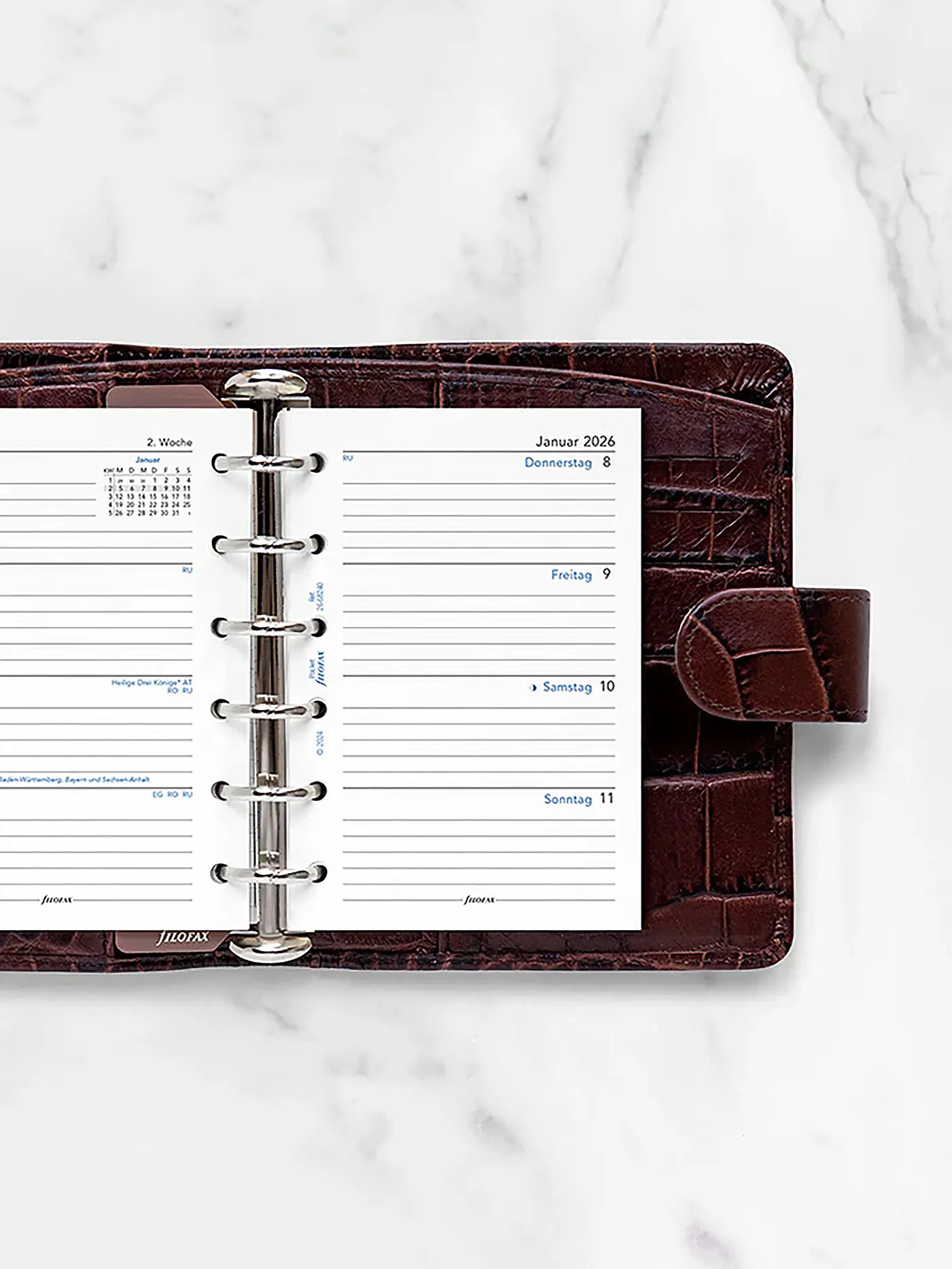 FILOFAX | Kalendereinlage Pocket Woche 2026 Deutsch | weiss
