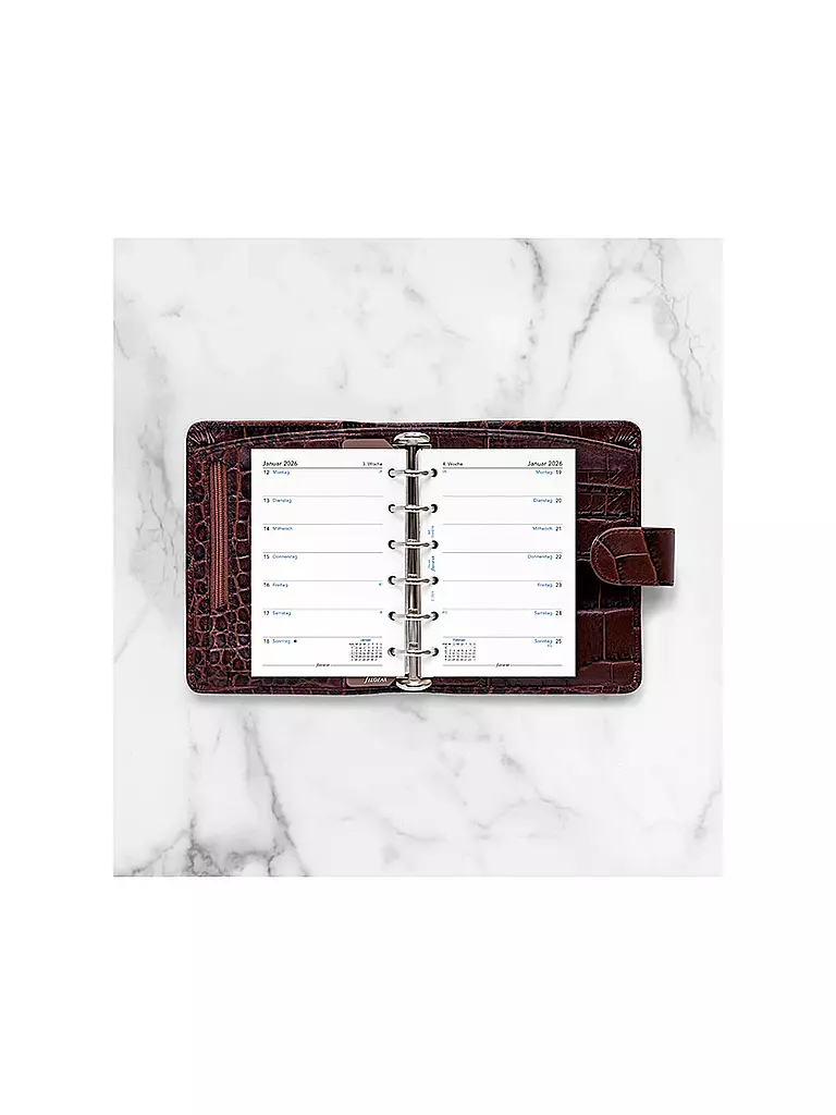 FILOFAX | Kalendereinlage Pocket Woche 2026 Deutsch | weiss