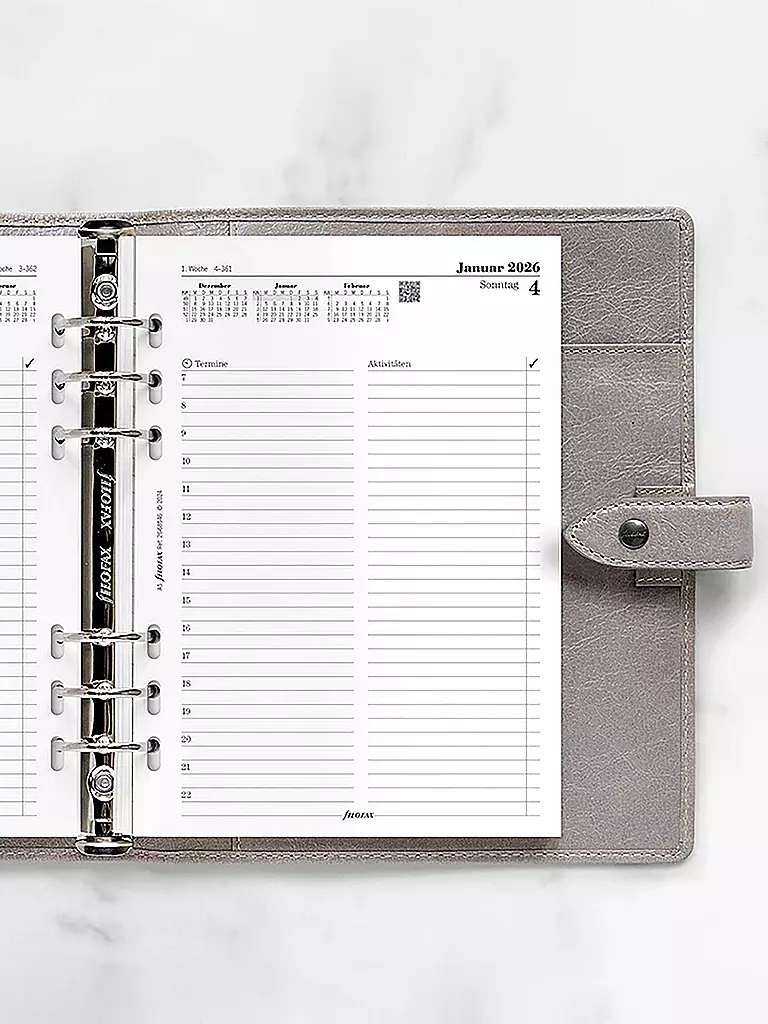FILOFAX | Kalendereinlage Tag deutsch A5 Multifit 2026 | weiss