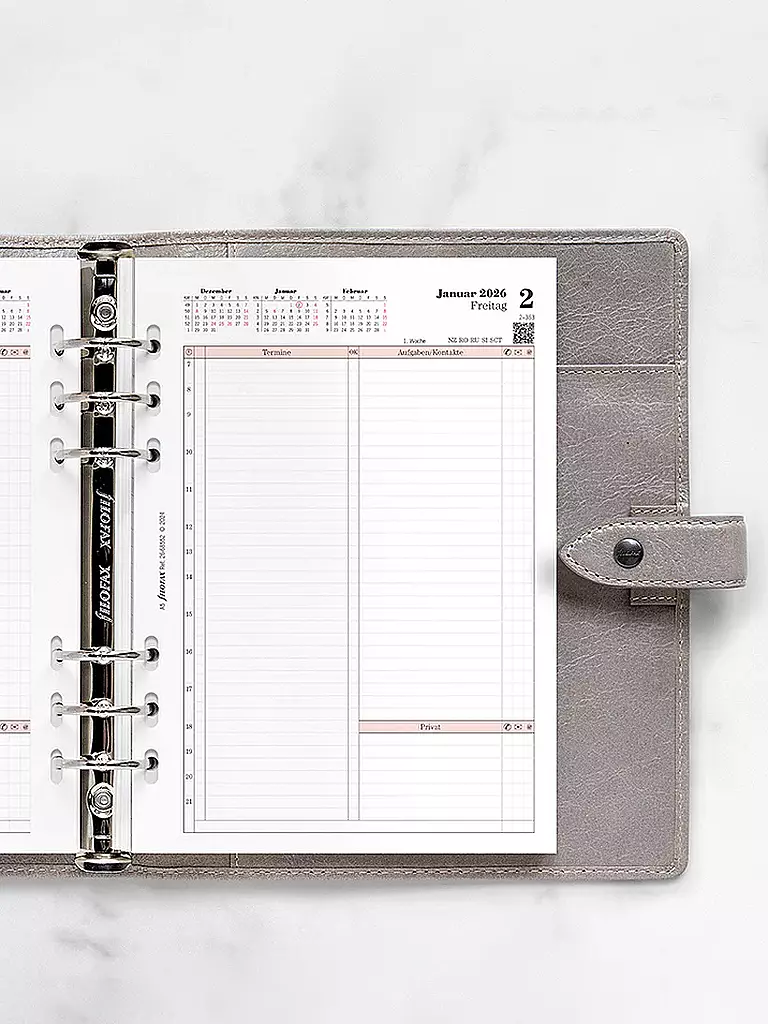 FILOFAX | Kalendereinlage Tag Professional deutsch A5 2026 | weiss