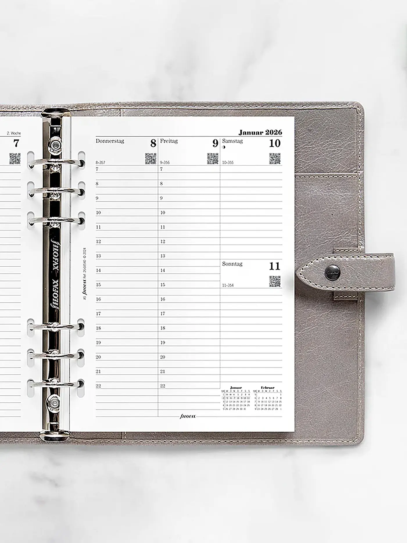 FILOFAX | Kalendereinlage Woche deutsch A5 Multifit 2026 | weiss