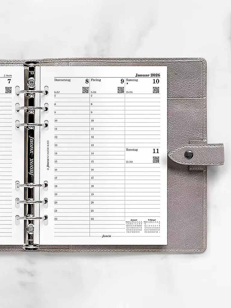 FILOFAX | Kalendereinlage Woche deutsch A5 Multifit 2026 | weiss