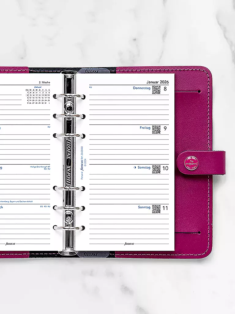 FILOFAX | Kalendereinlage Woche Deutsch Personal 2026 | weiss