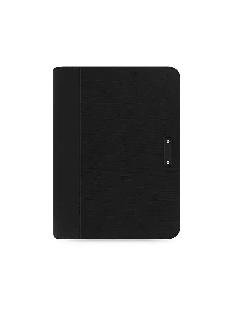 FILOFAX | Mikrofaser Folio mit Reißverschluss und Taschenrechner Schwarz | schwarz