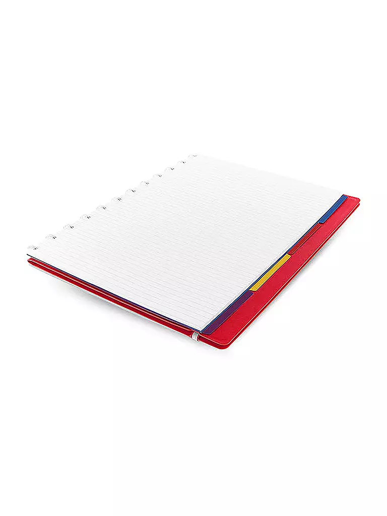 FILOFAX | Notizbuch A4 nachfüllbar RULED RED | rot