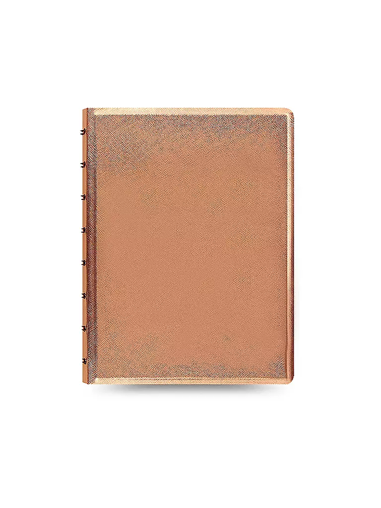 FILOFAX | Notizbuch nachfüllbar A5 SAFFIANO METALLIC Rose Gold | rosa