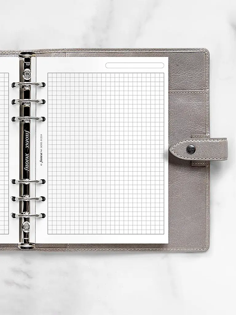 FILOFAX | Notizpapier weiß kariert - A5 | weiss