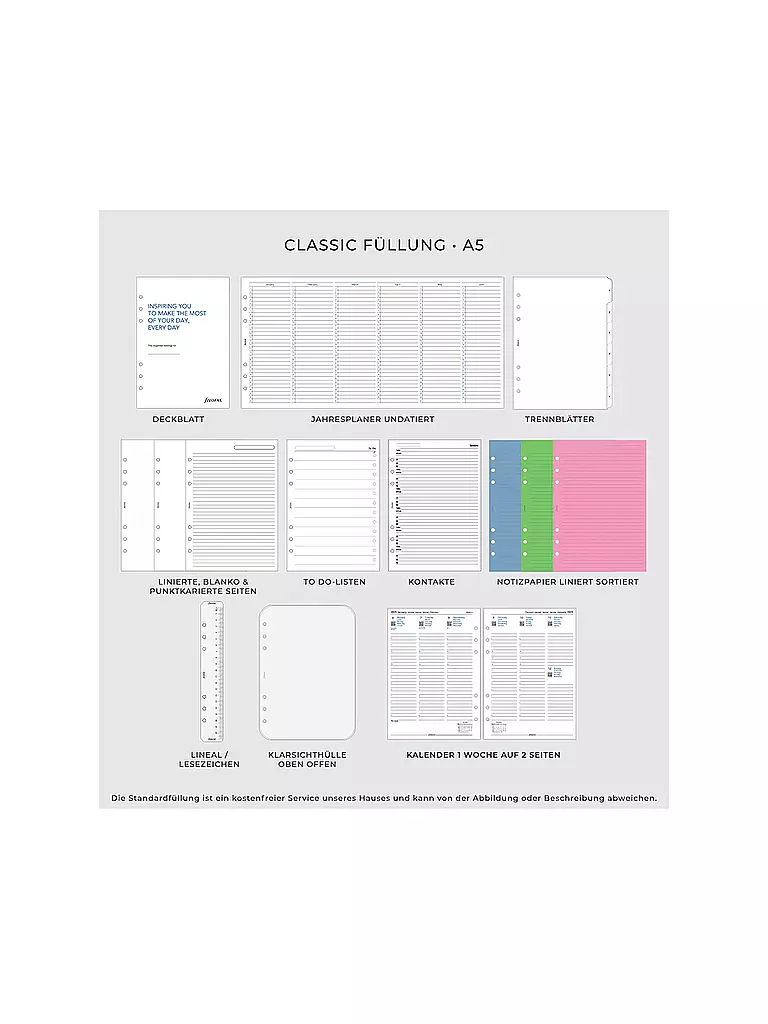 FILOFAX | Organiser A5 DOMINO Schwarz | schwarz