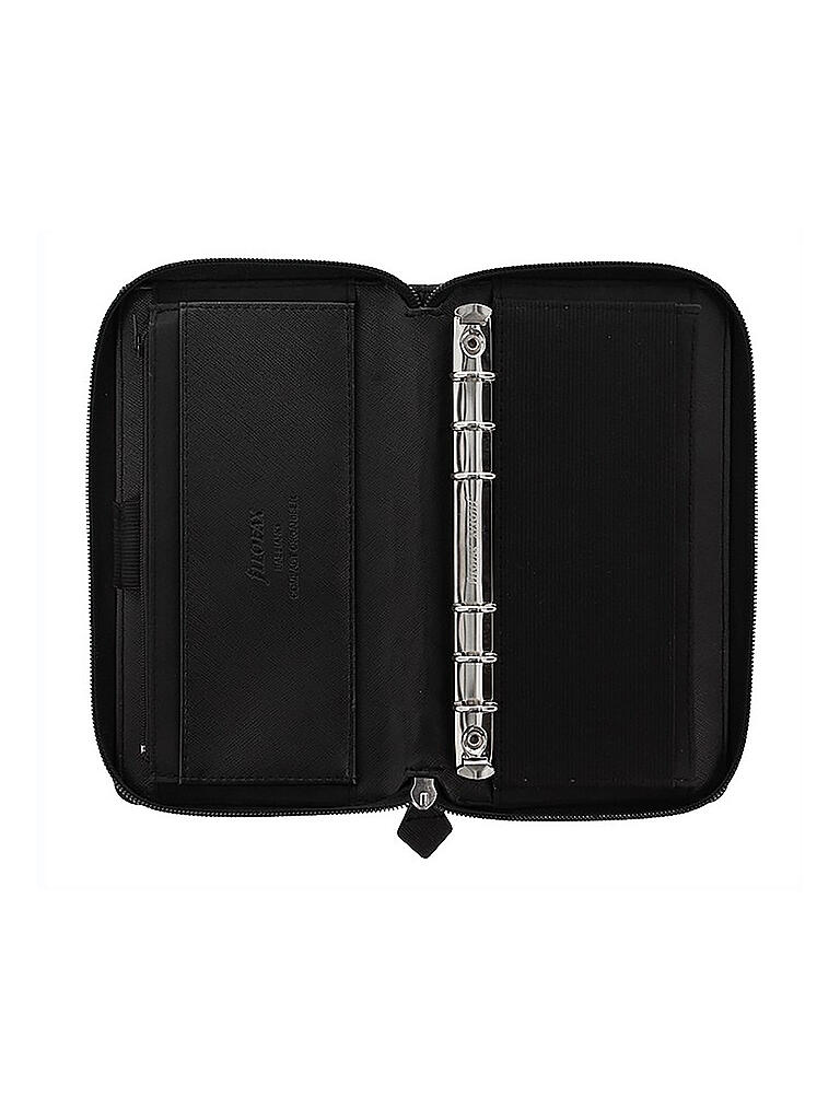 FILOFAX Saffiano Zip Personal Compact Organiser Black 2021 transparent