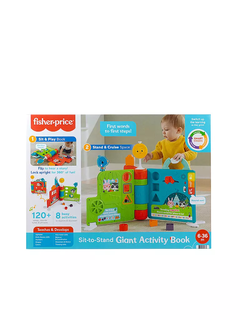 FISHER PRICE | Riesen Sitz & Steh Erlebnisbuch HCL07 | grün