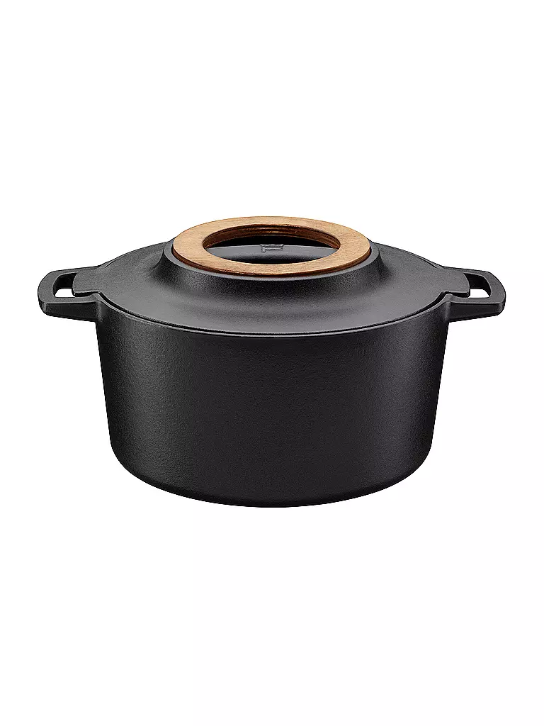FISKARS | Gusseisen-Kasserolle NORDEN 4L Schwarz/Birke | schwarz