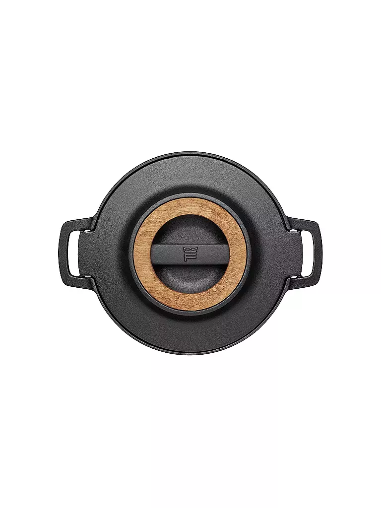 FISKARS | Gusseisen-Kasserolle NORDEN 4L Schwarz/Birke | schwarz