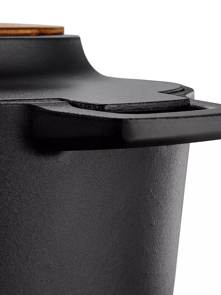 FISKARS | Gusseisen-Kasserolle NORDEN 4L Schwarz/Birke | schwarz