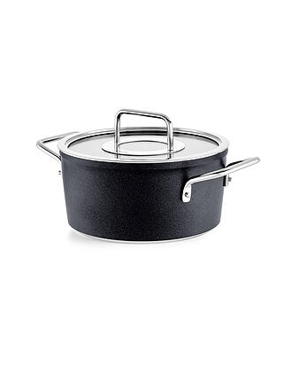 FISSLER | Kochtopf mit Gasdeckel ADAM0ANT 20cm/2,7l Anihaft/Schwarz 