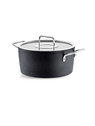 FISSLER | Kochtopf mit Gasdeckel ADAM0ANT 24cm/4,9l Anihaft/Schwarz 