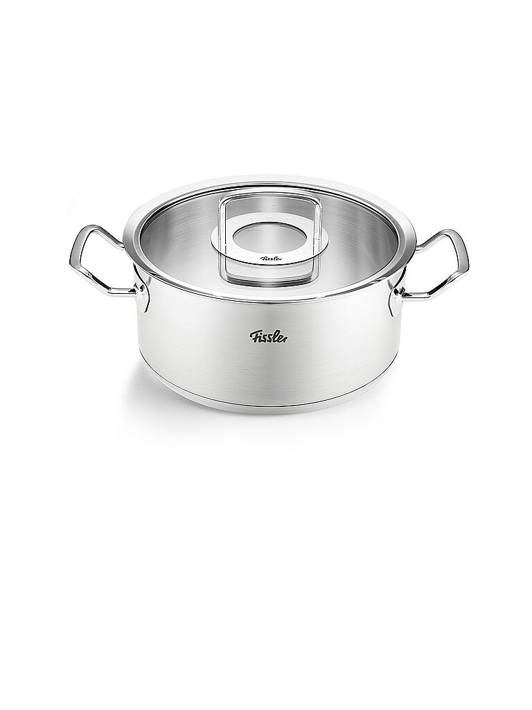 Bratentopf FISSLER Original-Profi Collection Töpfe Gr 46 l + Ø 24 cm + Höhe 15 cm silberfarben Bratentöpfe Made in Germany