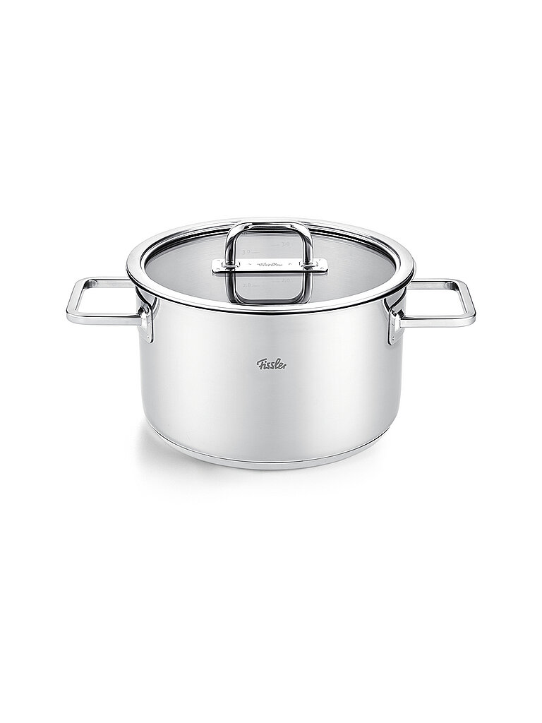 FISSLER Kochtopf mit Glasdeckel VISEO PRO 20cm/3,6l Edelstahl silber