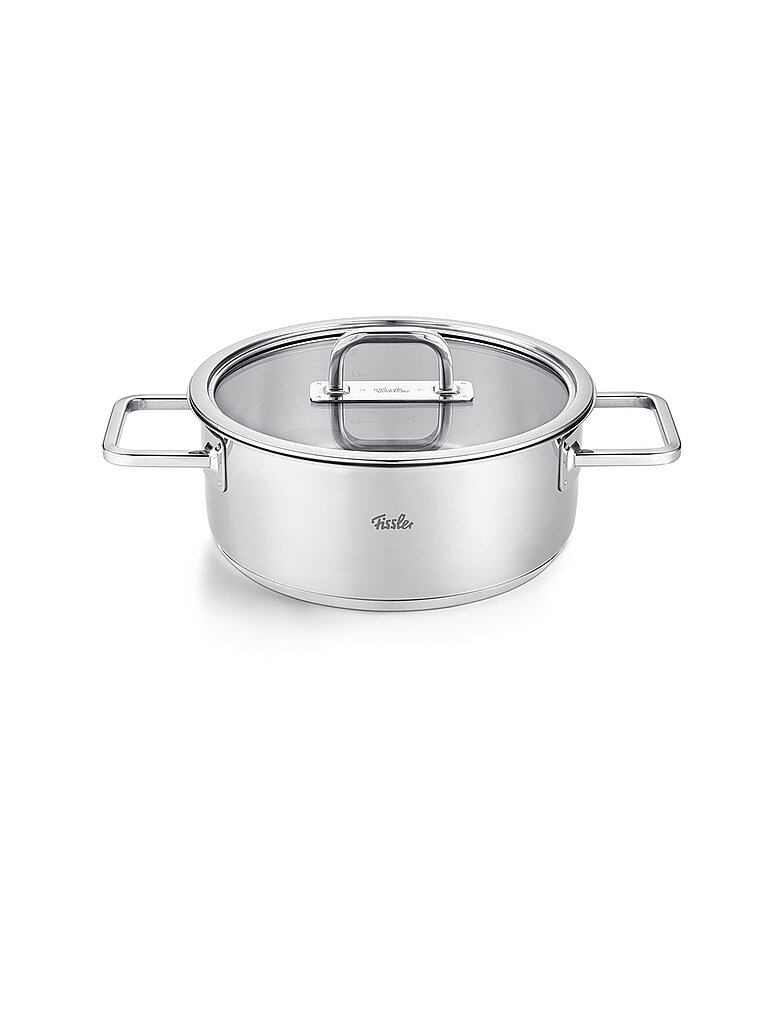FISSLER Bratentopf mit Glasdeckel VISEO PRO 20cm/2,4l Edelstahl silber
