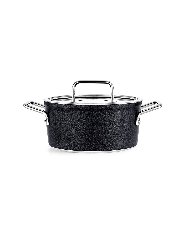 FISSLER Kochtopf mit Gasdeckel ADAM0ANT 20cm/2,7l Anihaft/Schwarz  schwarz