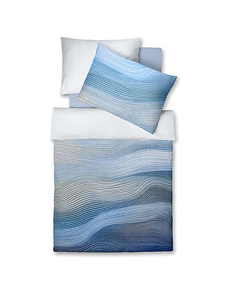 FLEURESSE | Satin Bettwäsche SANTORINI 70x90cm / 140x200cm Seaside Blue