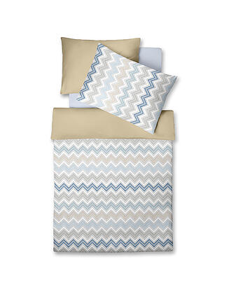 FLEURESSE | Satin Bettwäsche  MODERN LIFE 70x90cm / 140x200cm Sand & Sky 