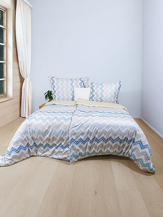 FLEURESSE | Satin Bettwäsche  MODERN LIFE 70x90cm / 140x200cm Sand & Sky 