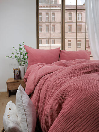 FLEURESSE | Musselin Bettwäsche CAPRI 70x90cm/140x200cm Dusty Rose