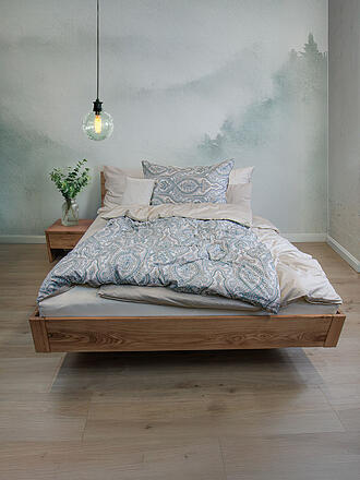 FLEURESSE | Satin Bettwäsche CLASSIC B 70x90cm/140x200cm Aqua