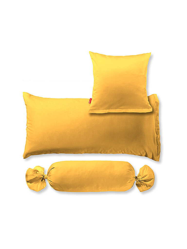 FLEURESSE Satin Kissenbezug Royal Uni 2x 40x40cm Gelb gelb