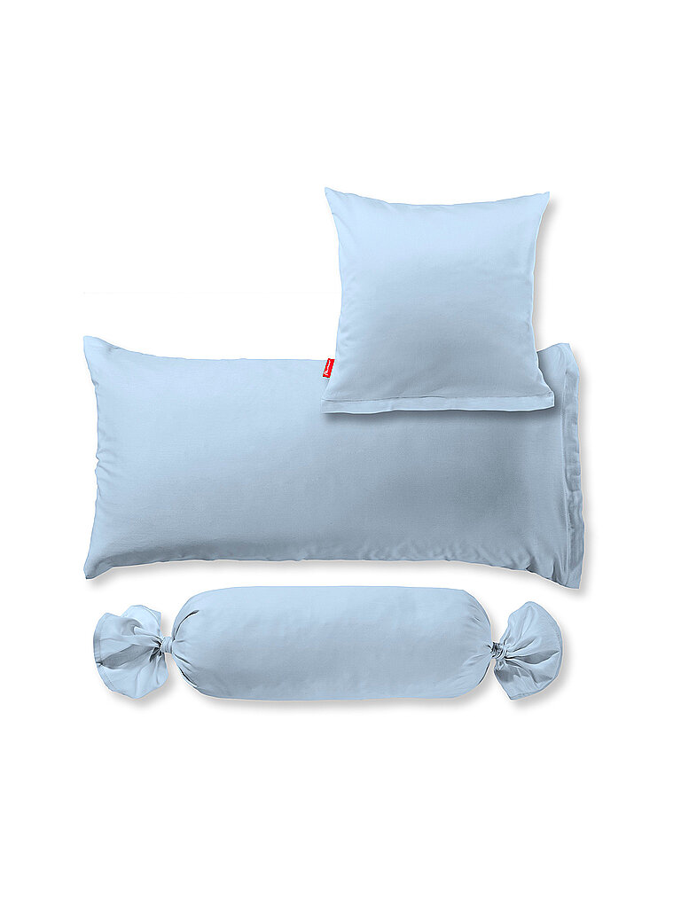 FLEURESSE Satin Kissenbezug Royal Uni 2x 40x40cm Hellblau hellblau
