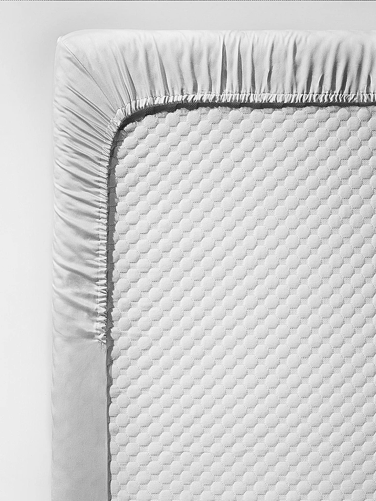 FLEURESSE Drap-housse en satin Royal Uni 90x200cm Argent argent