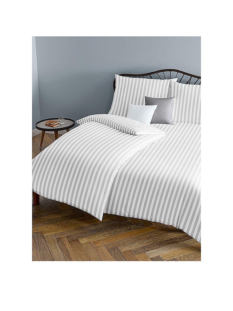 FLEURESSE Linge de lit en damas Melk 2x 70x90cm / 200x200cm Blanc blanc