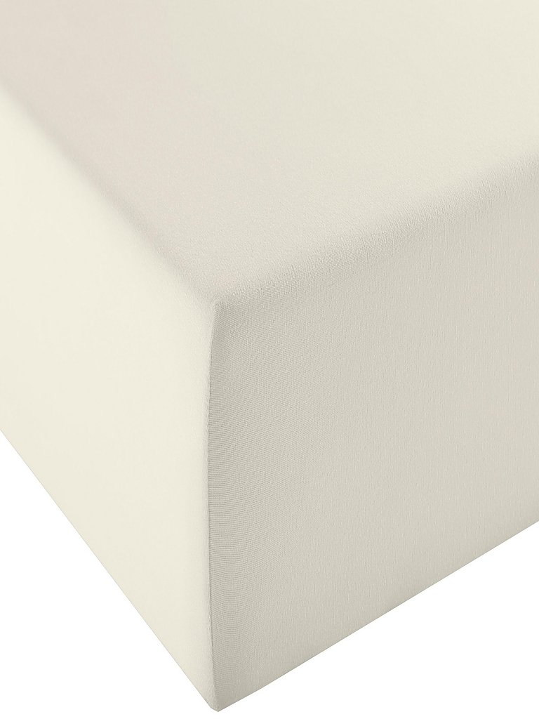 FLEURESSE Jerseyspannleintuch Elasto Comfort XL Boxspringbett 200x200cm (Creme) beige