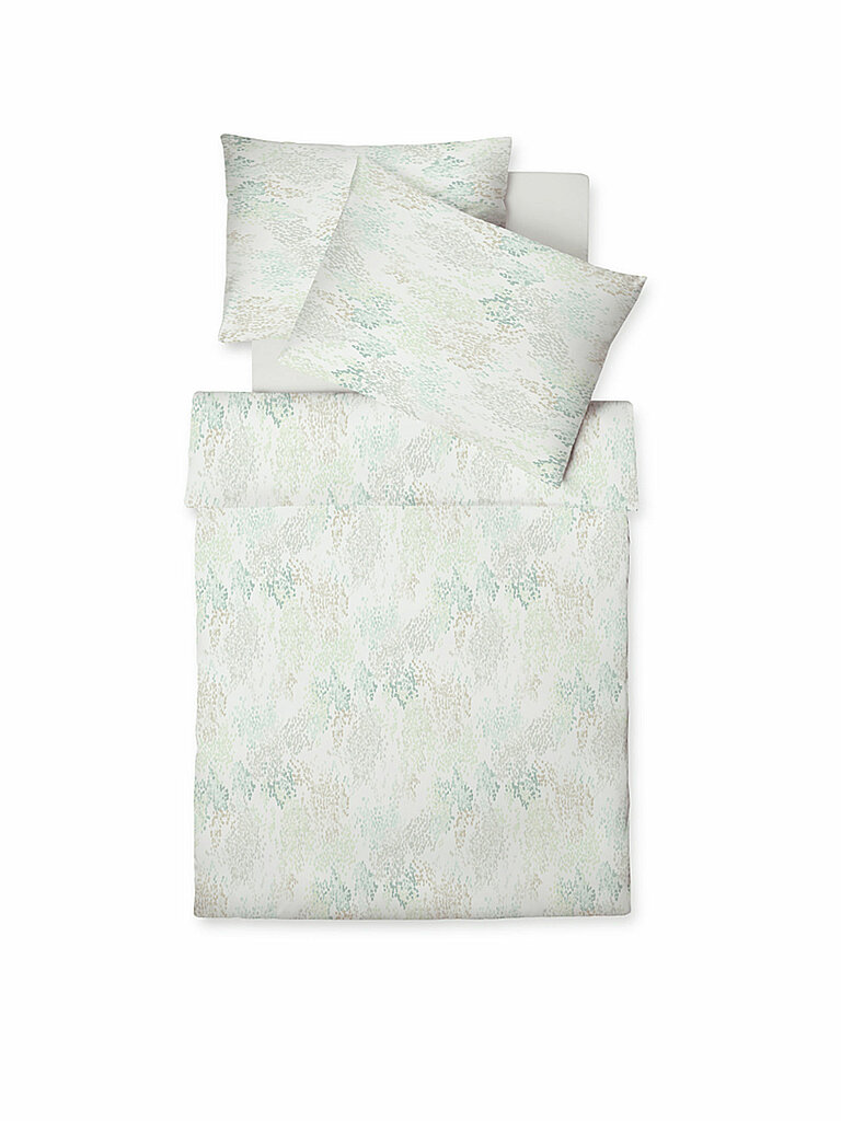 FLEURESSE Satin-Bettwäsche Modern Classic 70x90cm/140x200cm  grün
