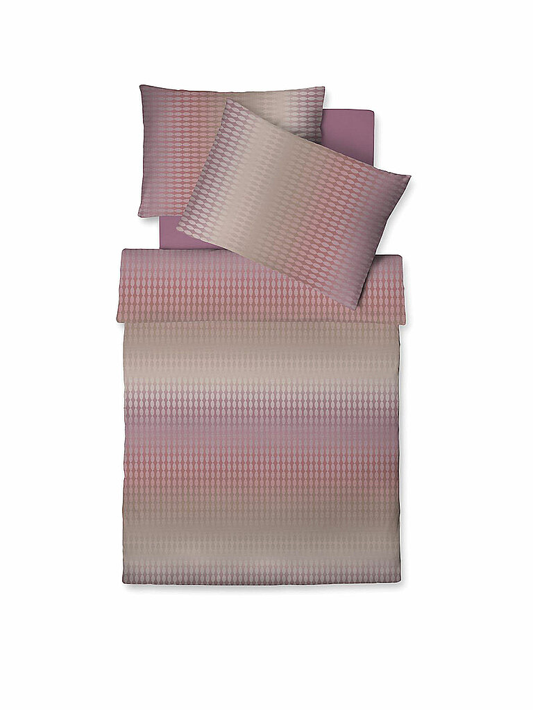 FLEURESSE Satin-Bettwäsche Modern Classic 70x90cm/140x220cm  rosa