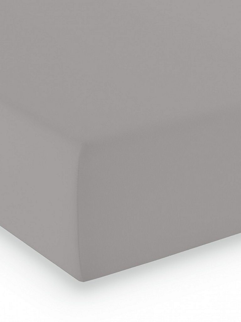 FLEURESSE Jersey Spannleintuch Vegan 100x200cm (Silbergrau) grau