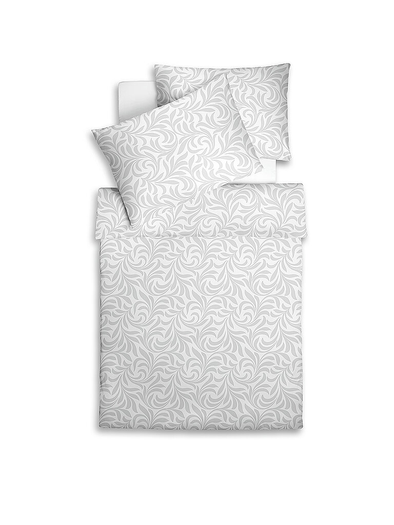 FLEURESSE Linge de lit en damas Opal 70x90cm / 140x200cm blanc